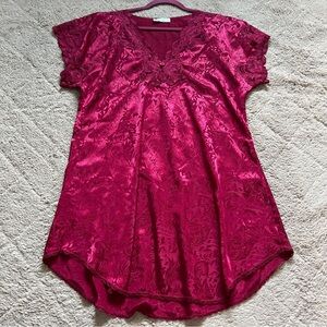 Vintage Lucie Ann II Floral Satin Slip Dress Women's‎ Size M/L